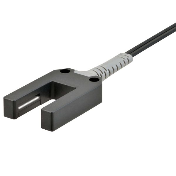 Fiber optic sensor head, through-beam, 10mm slot type, 10 mm area dete image 3