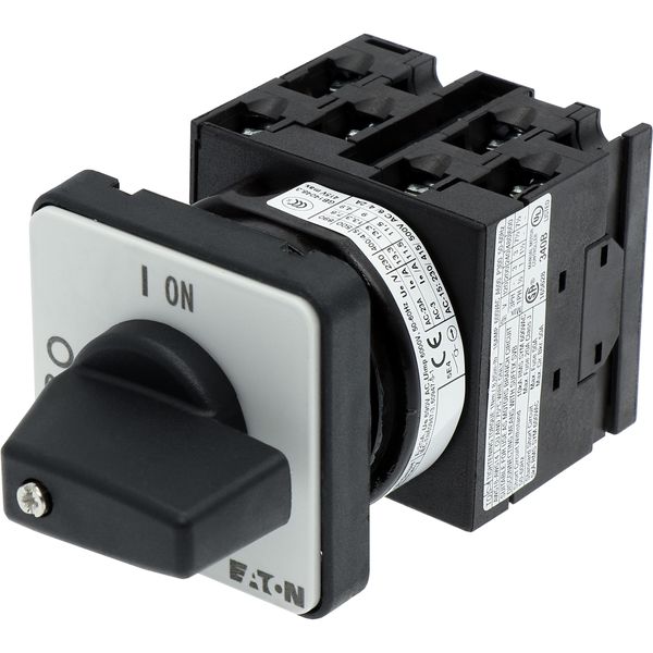 On-Off switch, T0, 20 A, flush mounting, 3 contact unit(s), 6 pole, with black thumb grip and front plate image 9