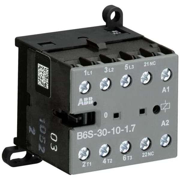 B6S-30-10-2.8-72 Mini Contactor 17 ... 32 V DC - 3 NO - 0 NC - Screw Terminals image 2