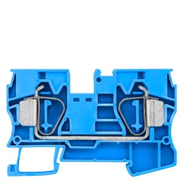 Terminal, spring-loaded terminal, through-type terminal, 16 mm², blue Terminal block connection technology for various industrial image 1