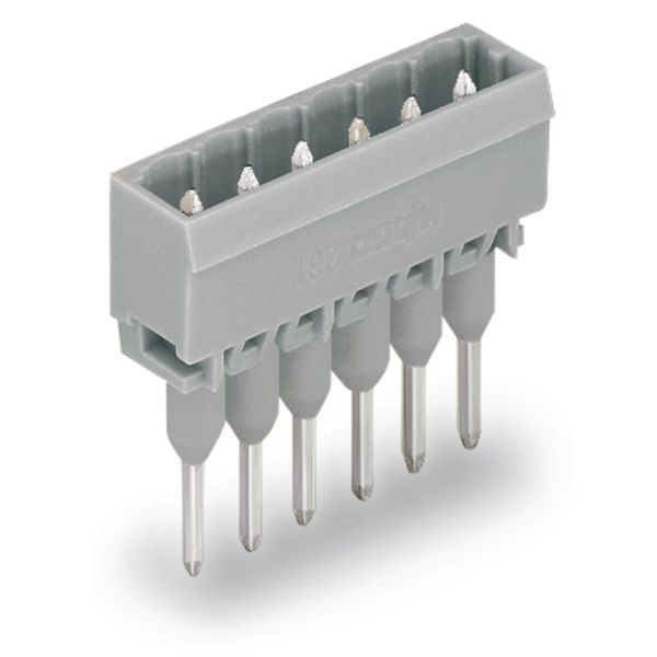 Male connector for rail-mount terminal blocks 1.2 x 1.2 mm pins straig image 1