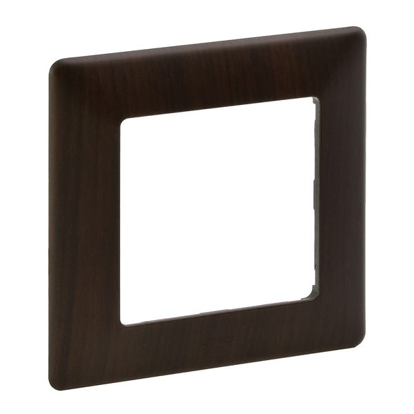 Plate Valena Life - 1 gang - dark wood image 1