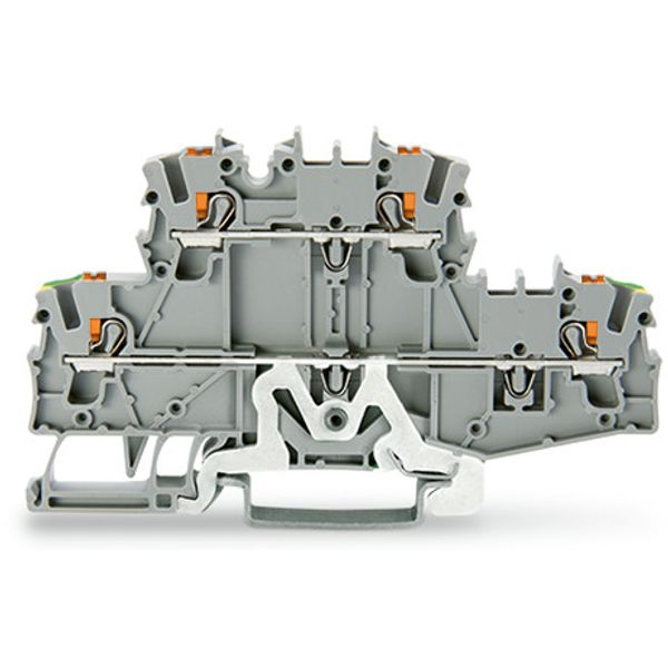 Double-deck terminal block with push-button 2.5 mm² gray image 3