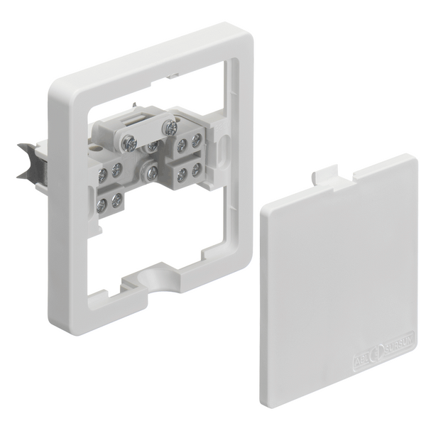 Dedicated socket, low-rise, claw mounted, flush mounted, white image 1