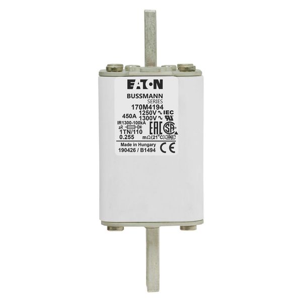 Fuse-link, high speed, 450 A, AC 1250 V, size 1, 53 x 66 x 138 mm, aR, DIN, IEC, type T indicator image 14