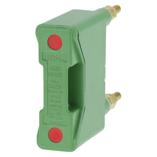 Fuse-holder, LV, 20 A, AC 690 V, BS88/A1, 1P, BS, back stud connected, green image 7