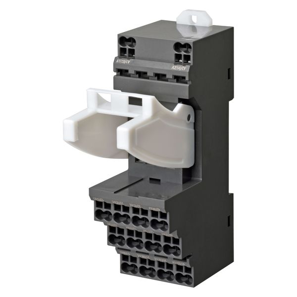 Socket, DIN rail/surface mounting, 31 mm, 14-pin, Push-in terminals image 1