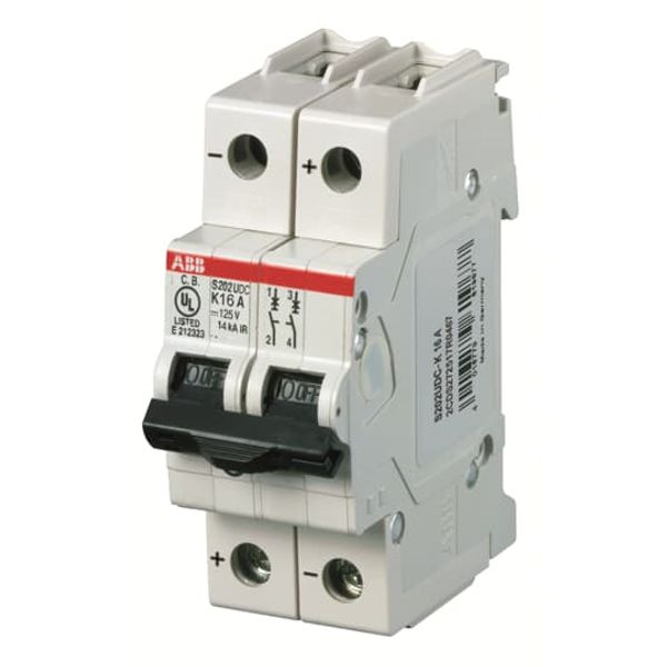 S202UDC-K1 Miniature Circuit Breaker - 2P - K - 1 A image 2