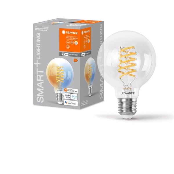 Smart+ Wifi Filament Globe Tunable White 2700K E27 image 3