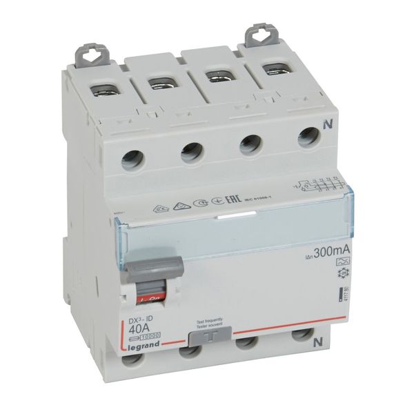 RCD DX³-ID - 4P - 400 V~ neutral right hand side - 40 A - 300 mA - A type image 1