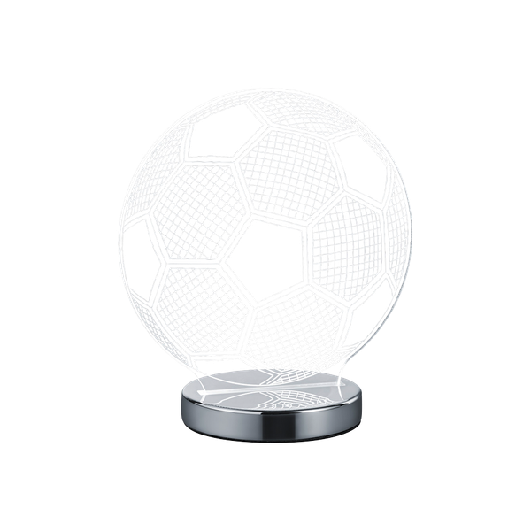 Ball LED table lamp chrome image 1