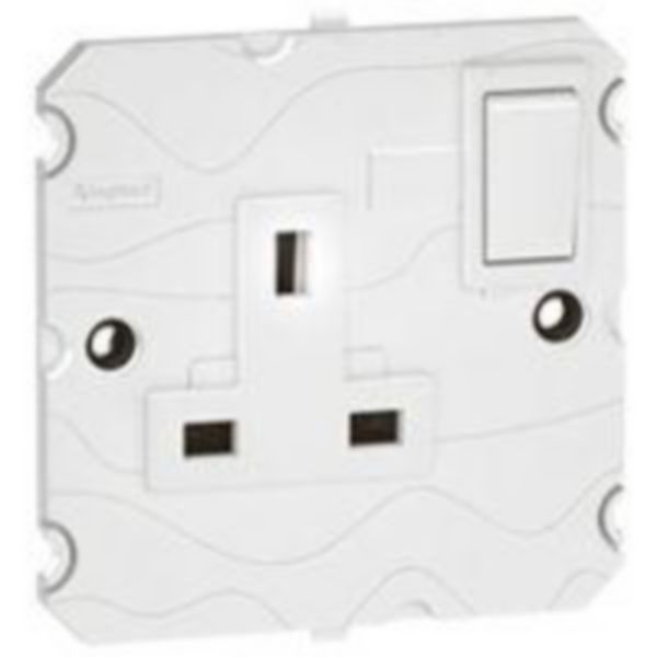 Arteor 1 Gang 5A Double Pole Switched Socket Outlet White image 1