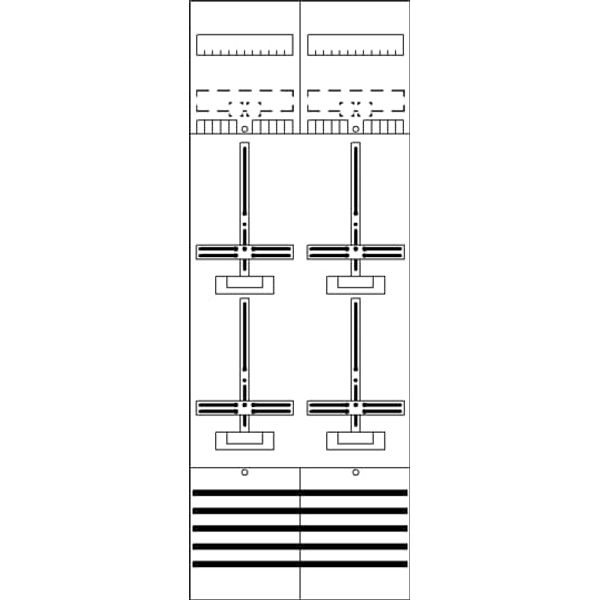 DF29C4 Meter panel, Field width: 2, Rows: 0, 1350 mm x 500 mm x 160 mm, IP2XC image 17
