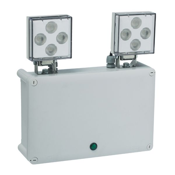 TWIN LEDS SPOTLIGHT EMERGENCY LIGHTING UNIT NON MAINTAINED 2500LM 1H STANDARD image 1