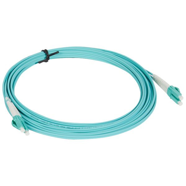 Patch cord fiber optic OM4 multimode (50/125µm) LC/LC duplex 5 meters image 1