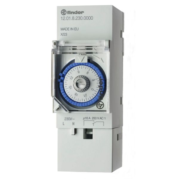 Mech.Time Switch 35,8mm.1CO 16A/230VAC/daily pr. (12.01.8.230.0000) image 3