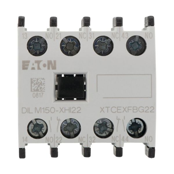 Auxiliary contact module, 4 pole, Ith= 16 A, 2 N/O, 2 NC, Front fixing, Screw terminals, DILM40 - DILM170 image 6