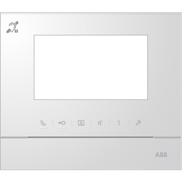 52313FC-W-02 Front cover for 4.3" video hands-free with induction loop,White image 1