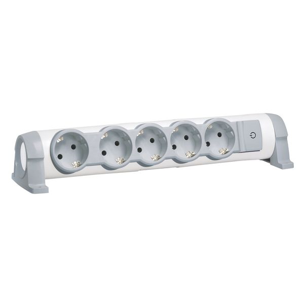 Multi-outlet extension for comfort - 5x2P+E orientable - w/o cord image 2