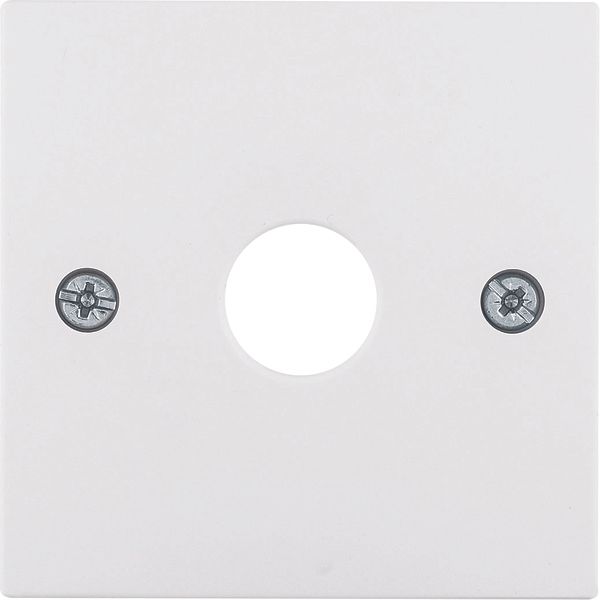 Centre plate for aerial socket 1-hole, S.1/B.3/B.7, polar white glossy image 3