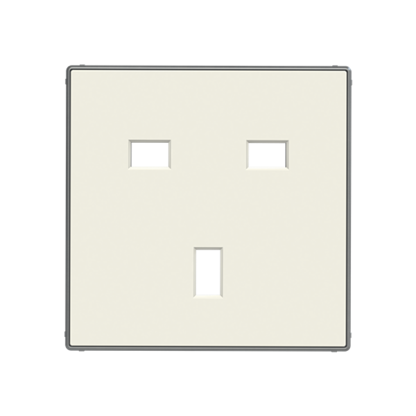 8537 BL Cover plate for British socket outlet - Soft White Socket outlet Central cover plate White - Sky Niessen image 1