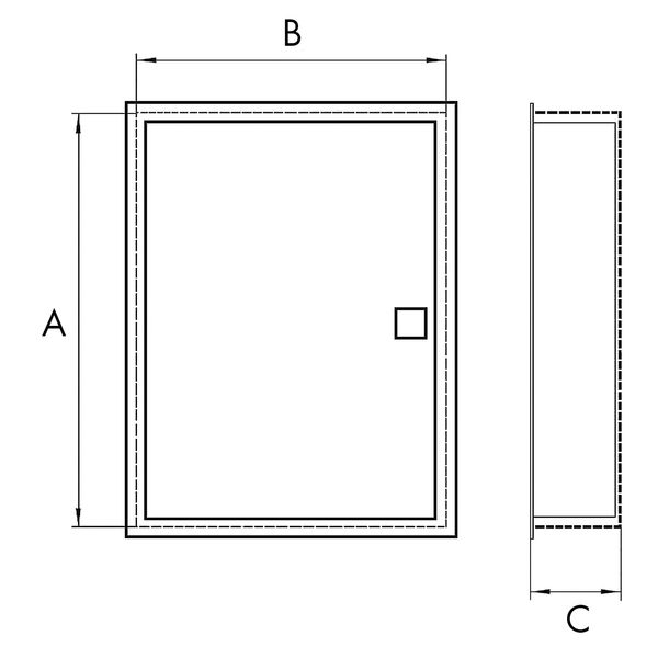 Media combi frame and door, vertical 5-rows, 3 DIN-rails image 7