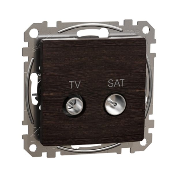 TV SAT ligzda caurejoša 10dB,wenge image 1