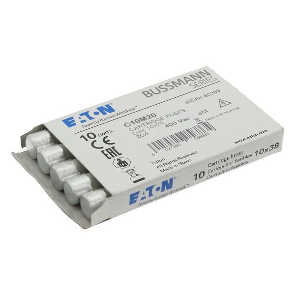 Fuse-link, LV, 20 A, AC 400 V, 10 x 38 mm, aM, IEC image 15