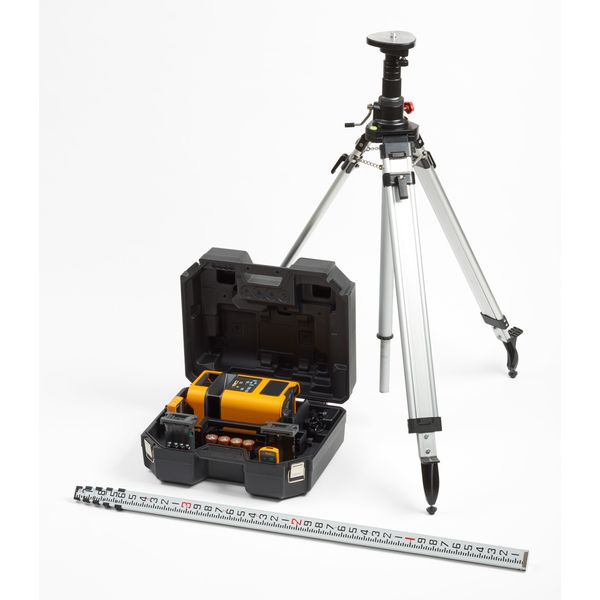 PLS HV2R KIT PLS HV2R Red Rotary Laser Kit with Tripod and Grade Rod image 1