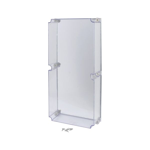 Cap, transparent smoky gray, lockable, HxWxD=750x375x150mm image 4