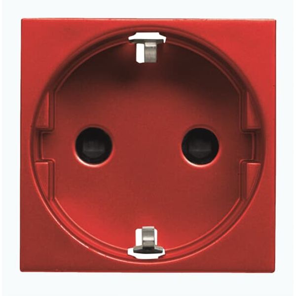 N2288 RJ Socket outlet Schuko Red - Zenit image 1