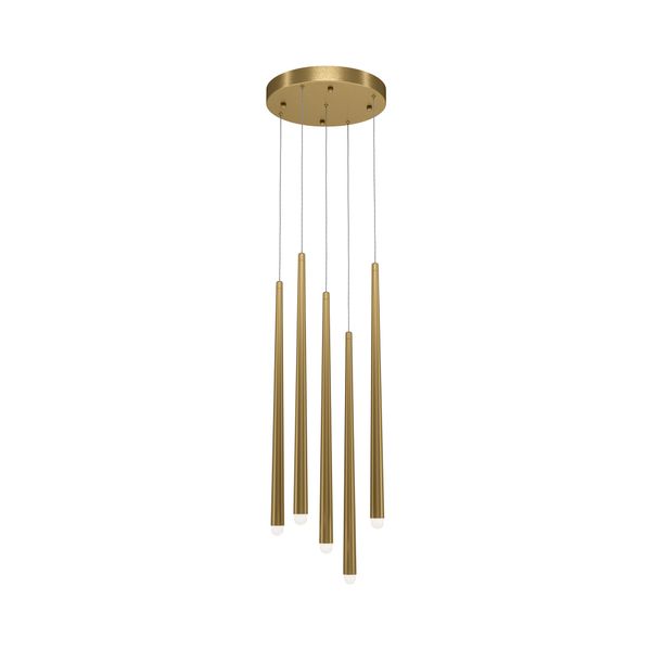 Modern Cascade Pendant lamp Brass image 1