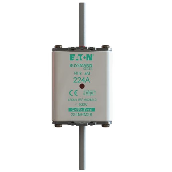 Fuse-link, low voltage, 224 A, AC 500 V, NH2, aM, IEC, dual indicator image 1
