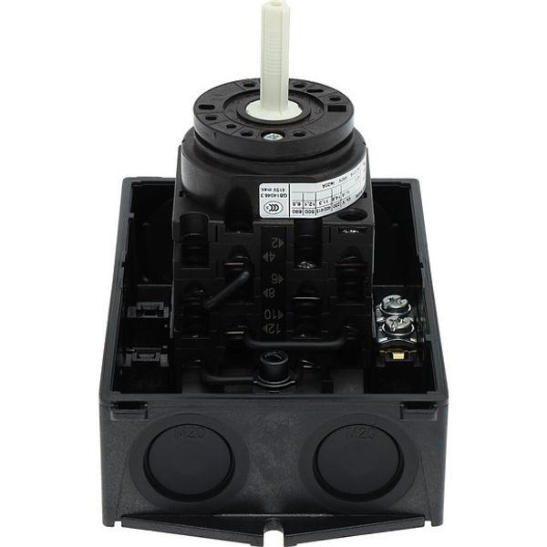 Star-delta switches, T0, 20 A, surface mounting, 4 contact unit(s), Contacts: 8, 60 °, maintained, With 0 (Off) position, 0-Y-D, Design number 8410 image 5