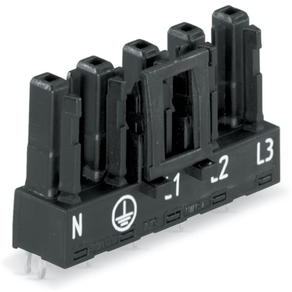 Socket for PCBs straight 5-pole black image 2