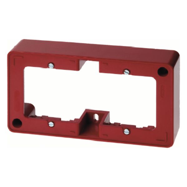 Frame 2gang surface-mtd, surface-mtd, red glossy image 1