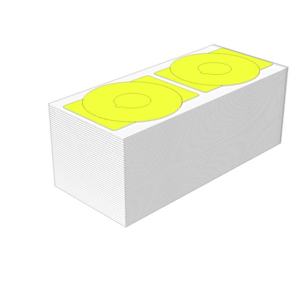 Device marking, halogen-free, Self-adhesive, 60 mm, Polyester, yellow image 1
