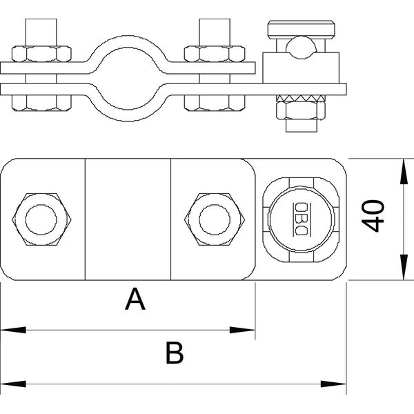 2710 25 FT Connection clamp for OMEX earth rod 25mm image 2