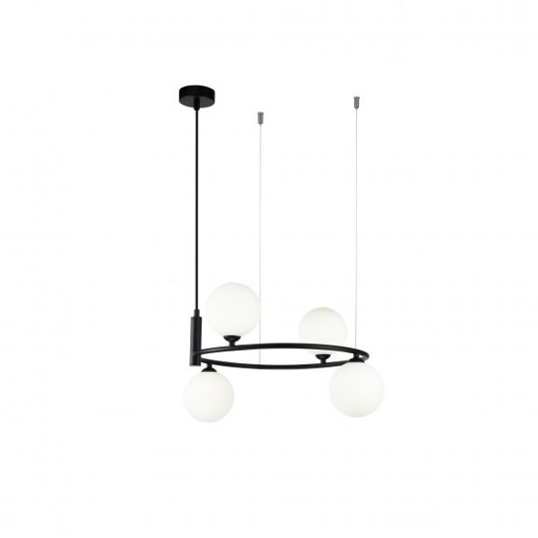 Modern Ring Pendant Lamp Black image 3