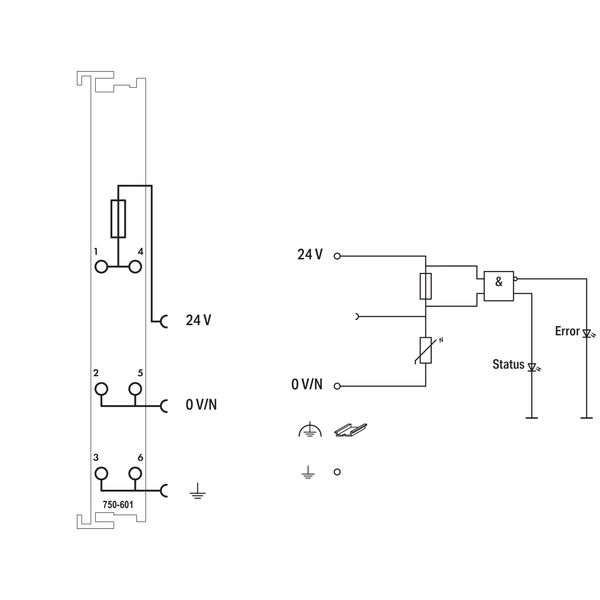 Power Supply 24 VDC fuse holder light gray image 8