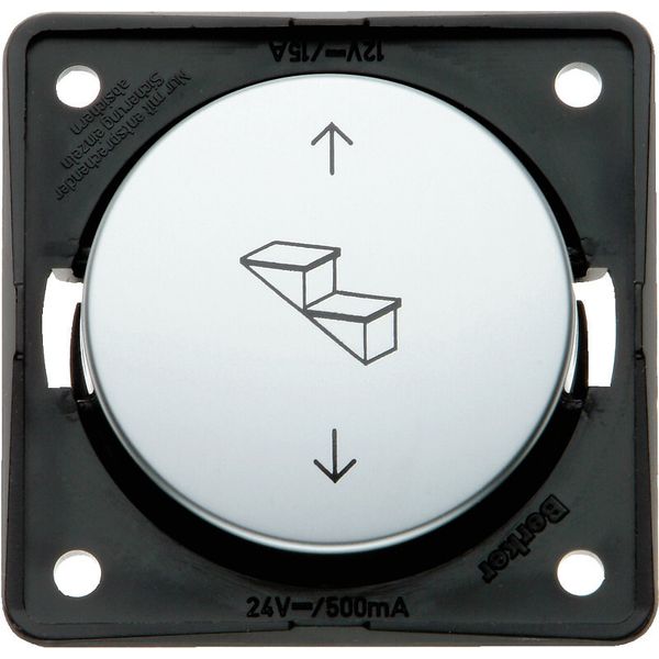 Reverse polity push-button, 6 contacts, Integro - module inserts, chr image 1