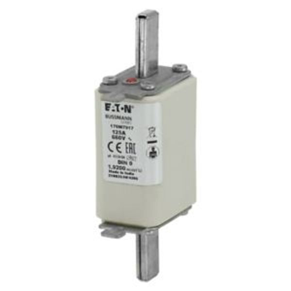 Fuse-link, high speed, 200 A, AC 660 V, DIN 0, aR, DIN, IEC, single indicator, live gripping lugs image 5