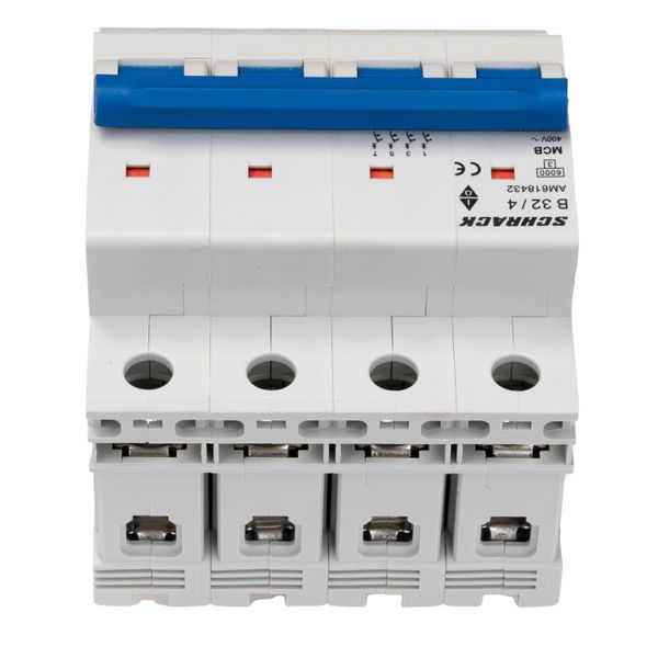 Miniature Circuit Breaker (MCB) AMPARO 6kA, B 32A, 4-pole image 1