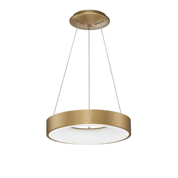 Triac Dimmable Brushed Gold Aluminium   & Acrylic  LED 30 Watt 230 Volt  1845Lm 3000K IP20  D: 38 H: 120 cm Adjustable Height image 1