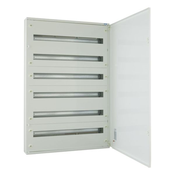 Complete surface-mounted flat distribution board, white, 33 SU per row, 6 rows, type C image 10