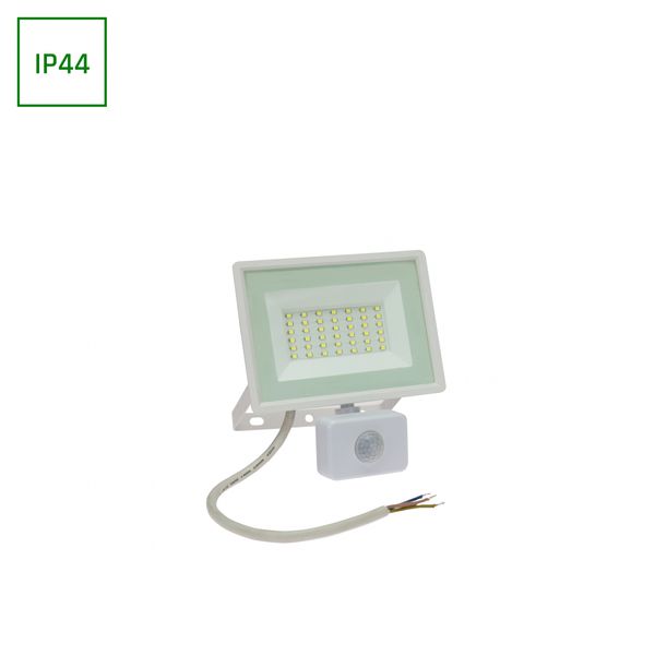 NOCTIS LUX 3 FLOODLIGHT 30W WW 230V IP44 150x190x53mm WHITE with PIR sensor image 1