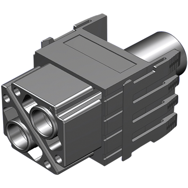 Power female module, 2-pole, crimp t. 1000 V, 100 A image 1