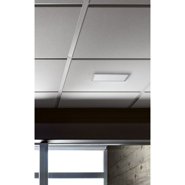 Slim flush mounting frame URA ONE - for false ceiling/dry partition - aluminium image 1