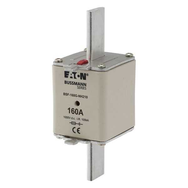 Fuse-link, high speed, 160 A, DC 1000 V, NH2, 54 x 61 x 150 mm, gBat, IEC, blade connection image 16