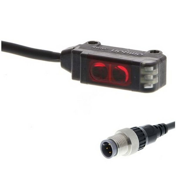 Photoelectric sensor, miniature side-view, retro-reflective, co-axial, image 3